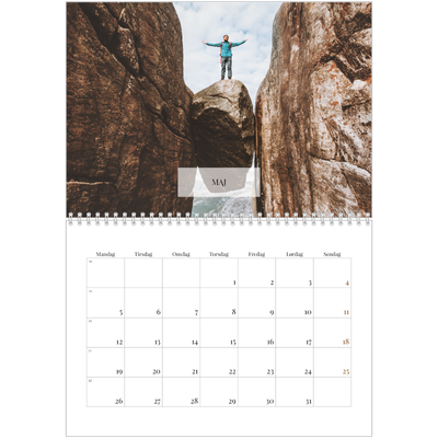 Fotokalender A4 dobbelt (30 x 40 cm) — Klassisk kalender [kalender forside]
