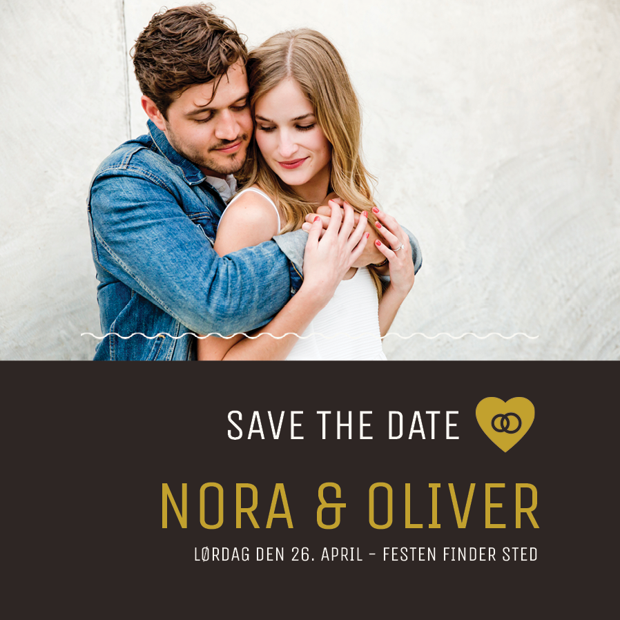 Save the date — Mørk minimal