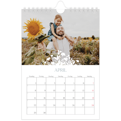 A5 Foto Kalender — Blomstmotiv [April]