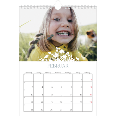 Fotokalender A4 (20 x 30 cm) — Blomstmotiv [Februar]