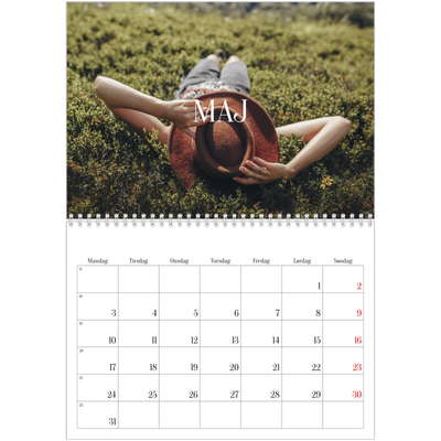 Fotokalender A4 dobbelt (30 x 40 cm) — Endeløs flugt [Maj]