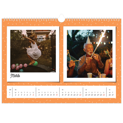 A3 Foto Kalender — Farverige minder [Marts]