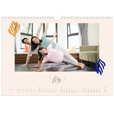 A3 Foto Kalender — Minimalistisk koral [Maj]