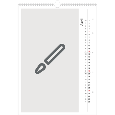 Årskalender A3 — Design selv [April]
