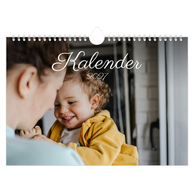 Fotokalender A4 — Håndskreven måned [kalender forside]
