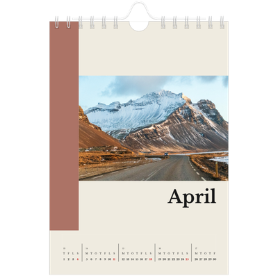 A5 Foto Kalender — Verdens seværdigheder [April]