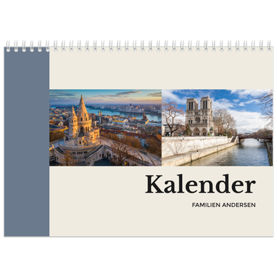 Fotokalender A4 dobbelt (30 x 40 cm) — Verdens seværdigheder [kalender forside]