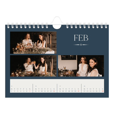 A5 Foto Kalender — Skifer & seriffer [Februar]