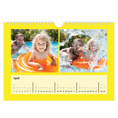 Fotokalender A4 — Skarpe farver [April]