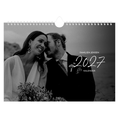 Fotokalender A4 — Elegant skrift [kalender forside]