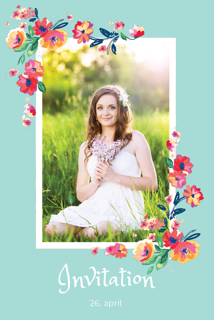 Invitationer — Smukke blomster