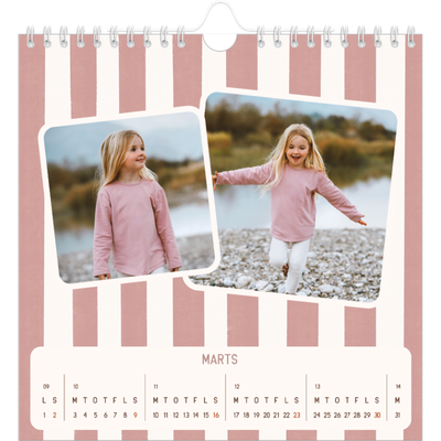 Årskalender kvadratisk — Retro mønstre [Marts]