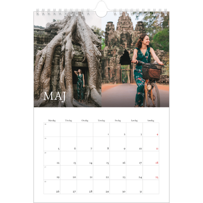 Fotokalender A4 (20 x 30 cm) — Simpel serif [kalender forside]