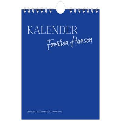 A5 Foto Kalender — Klassisk kobolt [kalender forside]