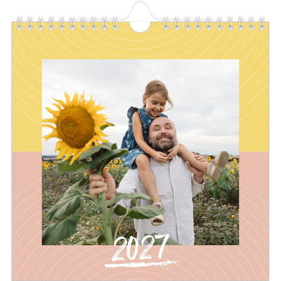 Årskalender kvadratisk — Farverig kalender [kalender forside]