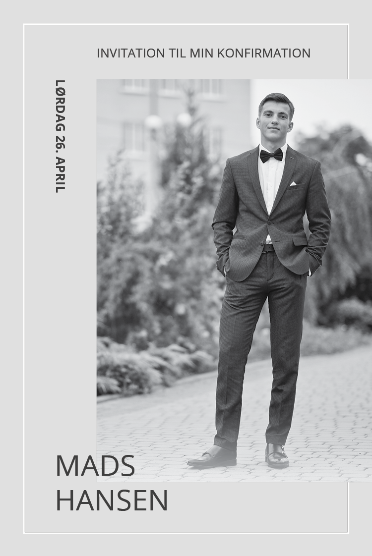 Invitationer — Stilren grå