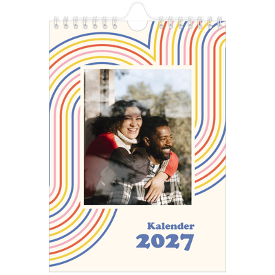 A5 Foto Kalender — Retro striber [kalender forside]