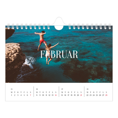 A5 Foto Kalender — Endeløs flugt [Februar]