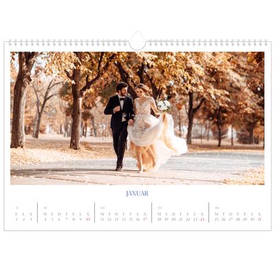 A3 Foto Kalender — Klassisk kobolt [Januar]