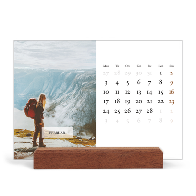 Staffeli kalender - liggende  — Klassisk kalender [Februar]