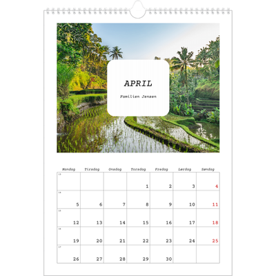 Årskalender A3 — Den fulle historie [April]