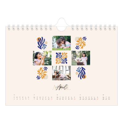 A5 Foto Kalender — Minimalistisk koral [kalender forside]