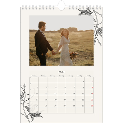 Fotokalender A4 (20 x 30 cm) — Blek & blomst [Maj]