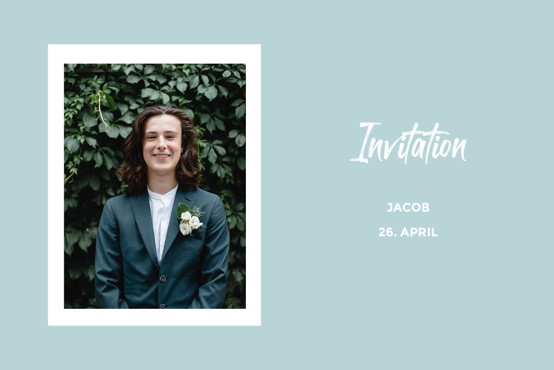 Invitationer — Aqua blå