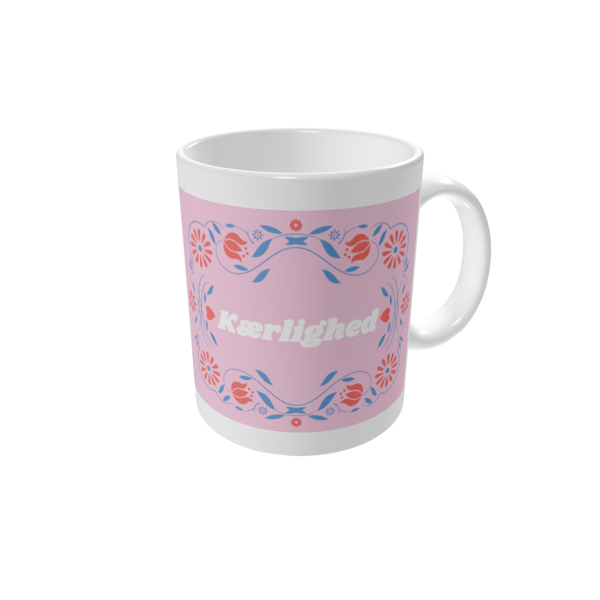 Krus med billede — Blomstmønster