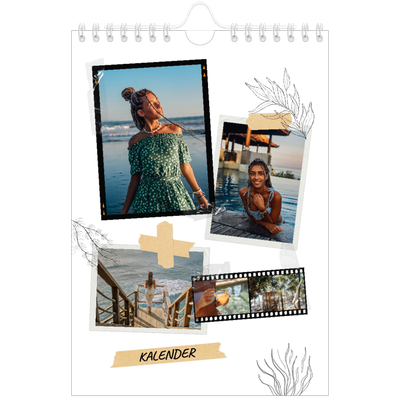 A5 Foto Kalender — Scrapbook stil [kalender forside]
