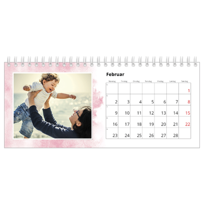 Bordkalendere — Akvarel baggrunde [Februar]