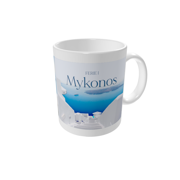 Krus med billede — Min rejseskildring - Mykonos