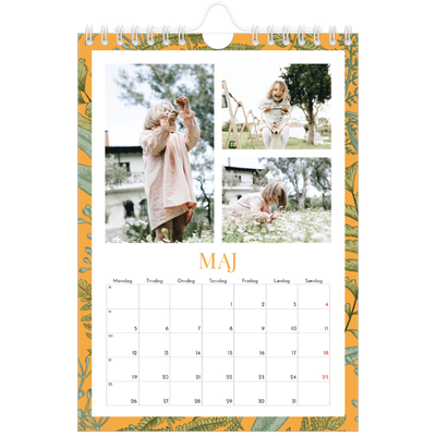 A5 Foto Kalender — Blomstret tapet [kalender forside]