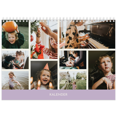 Fotokalender A4 dobbelt (30 x 40 cm) — Pastel kapitler [kalender forside]