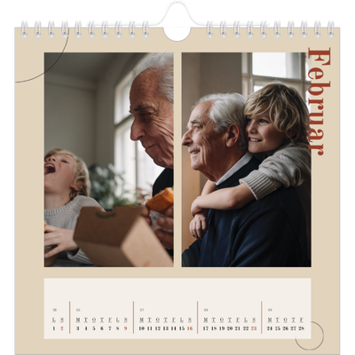 Årskalender kvadratisk — Asymmetrisk tekst [Februar]