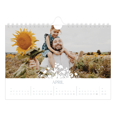 A5 Foto Kalender — Blomstmotiv [April]
