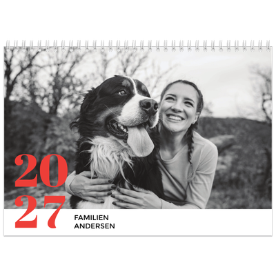 Fotokalender A4 dobbelt (30 x 40 cm) — Et fantastisk år [kalender forside]