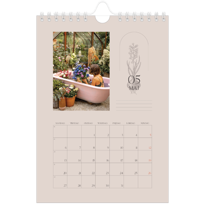 A5 Foto Kalender — Enkel botanisk [kalender forside]