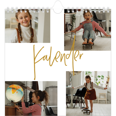 Årskalender kvadratisk — Guldstift [kalender forside]