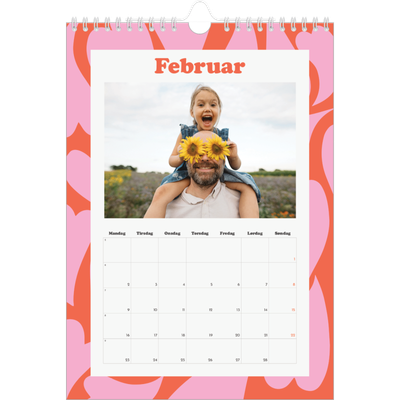 Fotokalender A4 (20 x 30 cm) — Farveglad mønster [Februar]