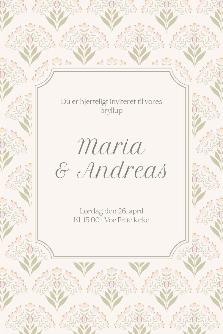 Invitationer — Vintage blomster