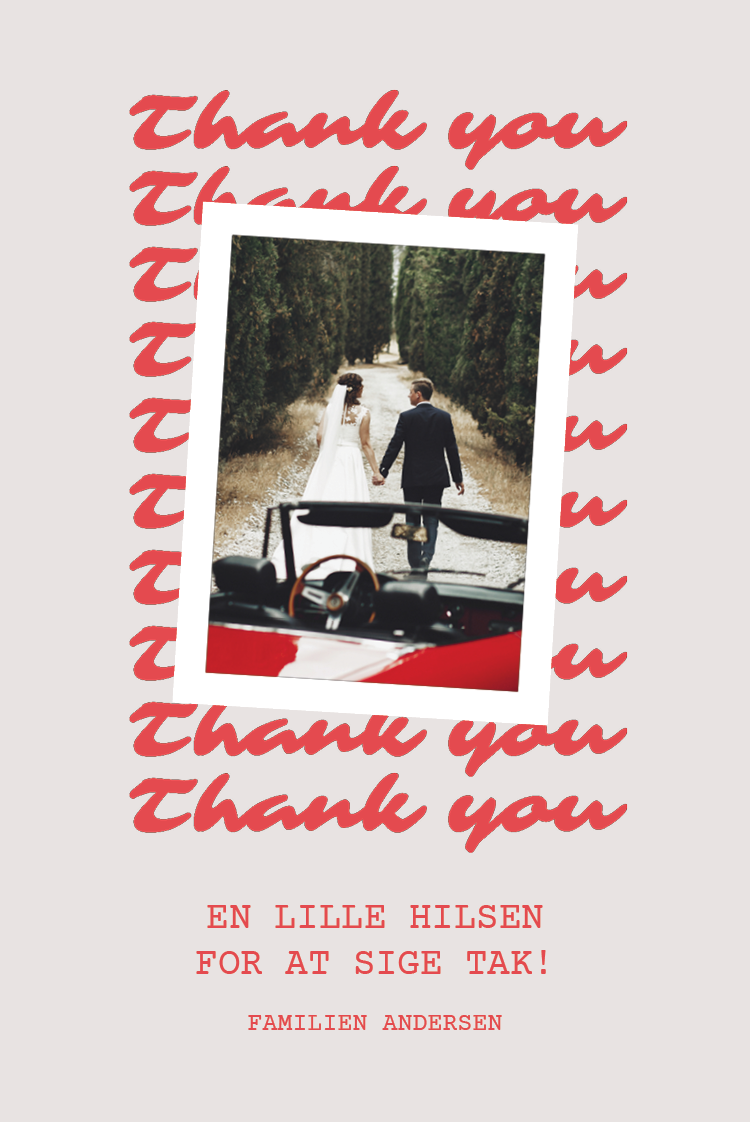 Takkekort — Signeret tryk