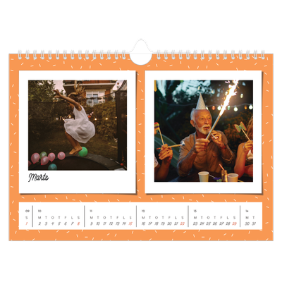 Fotokalender A4 — Farverige minder [Marts]