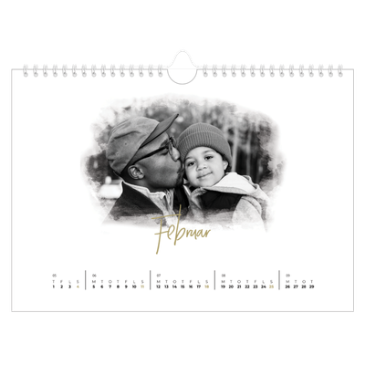 Fotokalender A4 — Diffuse billederammer [Februar]