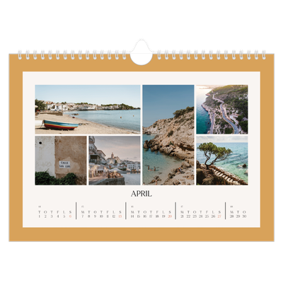 Fotokalender A4 — Klassiske farver [April]