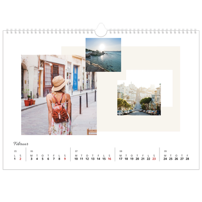 A3 Foto Kalender — Pastellfarver [Februar]