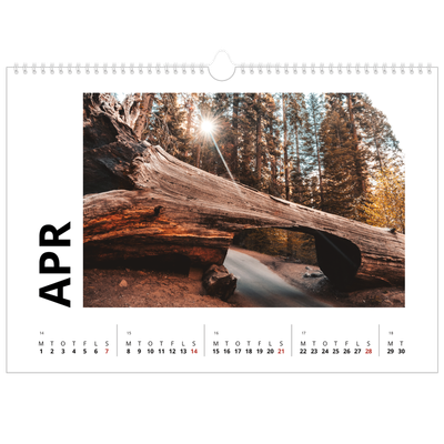 A3 Foto Kalender — White space [April]