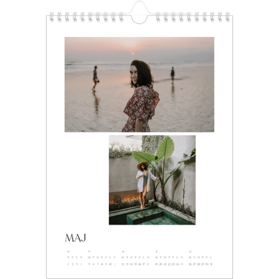 Fotokalender A4 (20 x 30 cm) — Surfing i solnedgangen [kalender forside]