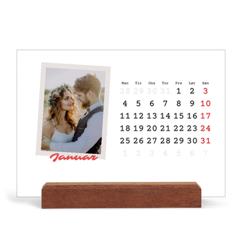 Staffeli kalender - liggende — Signeret tryk