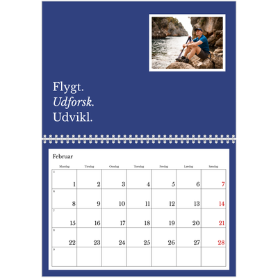 Fotokalender A4 dobbelt (30 x 40 cm) — Redaktionel Jord [Februar]
